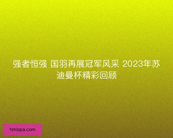强者恒强 国羽再展冠军风采 2023年苏迪曼杯精彩回顾 强者恒强 国羽再展冠军风采 2023年苏迪曼杯精彩回顾