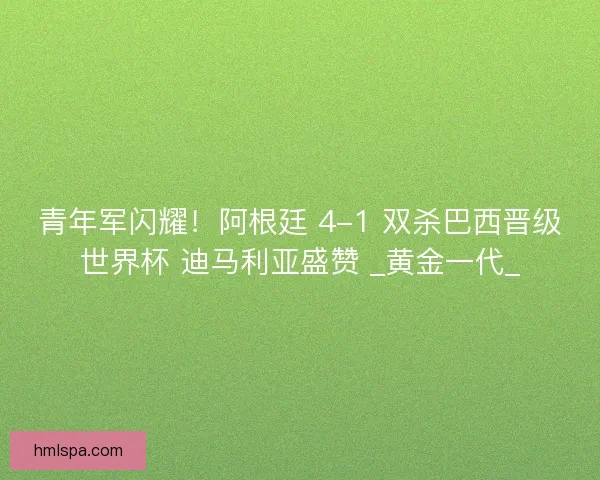 青年军闪耀！阿根廷 4-1 双杀巴西晋级世界杯 迪马利亚盛赞 _黄金一代_