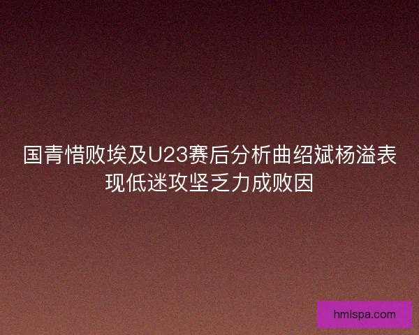 国青惜败埃及U23赛后分析曲绍斌杨溢表现低迷攻坚乏力成败因
