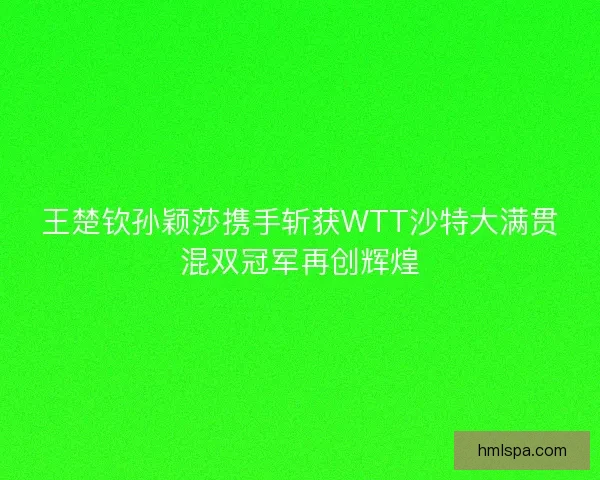 王楚钦孙颖莎携手斩获WTT沙特大满贯混双冠军再创辉煌
